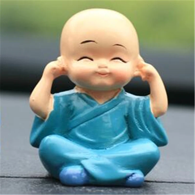 1 шт., четыре маленьких милых Монка KongFu, автомобильный интерьерный дисплей, украшение, автомобильное сиденье, для дома, прекрасный Декор, куклы