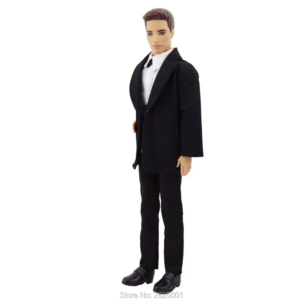 Ручной работы в классическом стиле смокинг кукольный наряд черный формальный