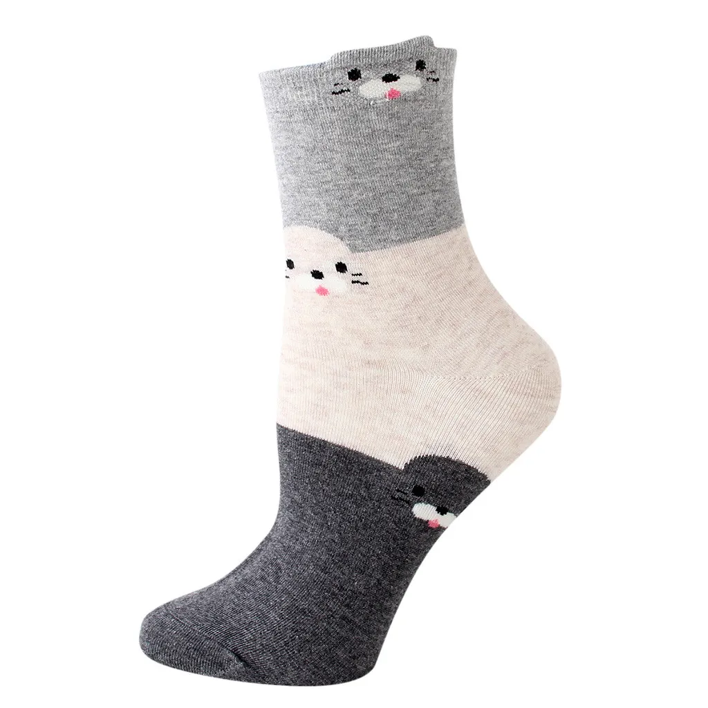 1 пара Хлопковых Носков зимние носки с принтом собаки и животных Harajuku удобные