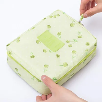 Green cherries Mihawk, косметичка, косметичка, несессер, для путешествий, для женщин, для туалетных принадлежностей, для мытья бюстгальтера, нижнее белье, чехол для макияжа, косметичка, органайзер, аксессуары - Цвет: Green cherries