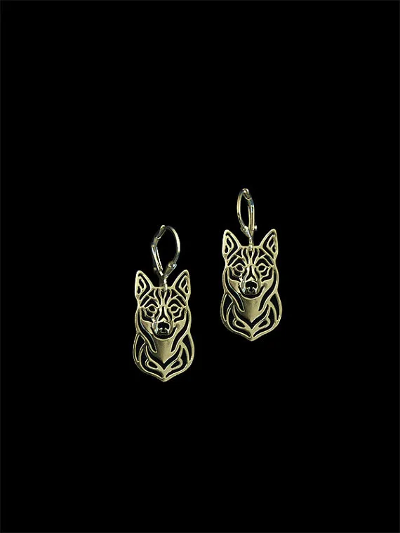 

New 2016 Unique Romantic Gold Silver Color Swedish Vallhund Drop Earrings Wholesale Animal Earrings For Women Girl Aros