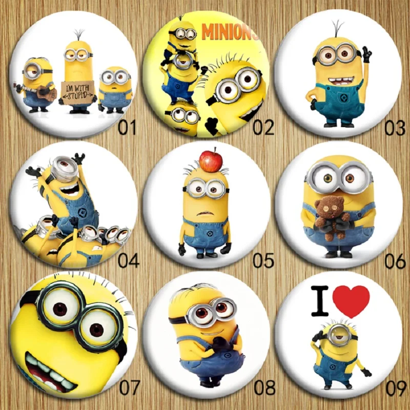 Мультфильм Аниме Миньоны Стюарт Боб Кевин Броши Гадкий я значки жесть шпильки