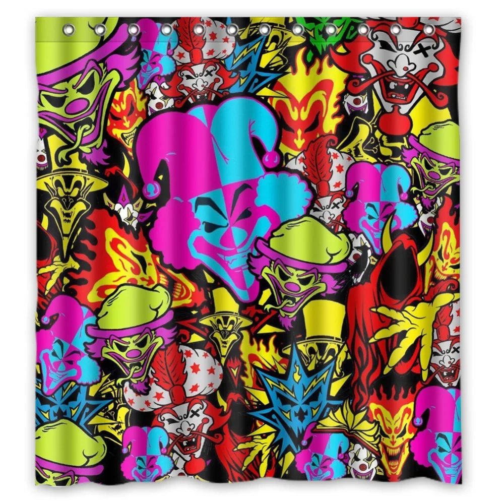 

Vixm Home Insane Clown Posse Fabric Shower Curtains Customized Chinese Bathroom Curtains With Hooks 66x72 inch