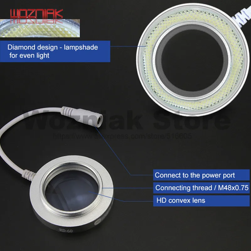 Возняк SS-033C микроскоп защита от пыли пылезащитное зеркало 36LED белый светильник защита от дыма двойная Лупа