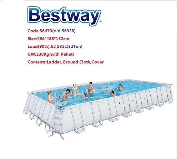 Нет на складе! 56479 Bestway 9.56x4.88x1.32 м/31 3 'x 16' x 52 &quotМощный Стальной прямоугольный