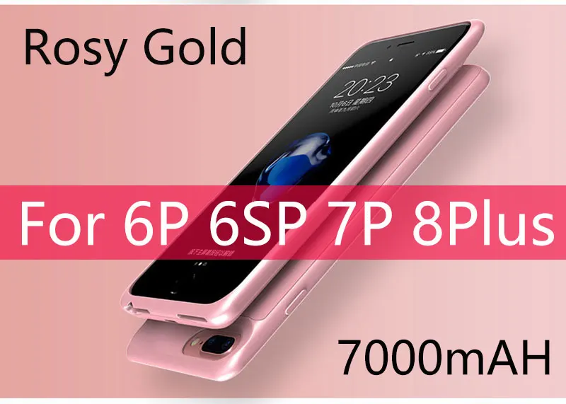 As Picture Show 5000 мАч ультра тонкий внешний чехол для зарядки телефона для iPhone 6 6s 7 8 7000 мАч чехол для аккумулятора телефона для iPhone 6 6s 7 8 Plus - Цвет: As Picture Show