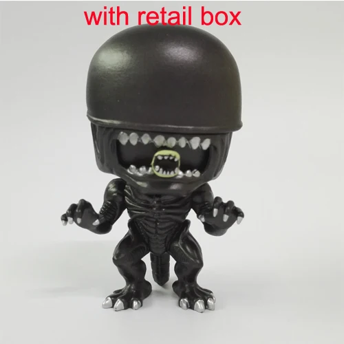 10 см Alien vs. Фигура хищника коллекция виниловых кукол - Цвет: alien with box