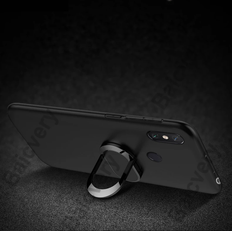 Силиконовый мягкий чехол с магнитным кольцом для Asus Max Plus M2 ZB634KL на палец ZenFone Shot |