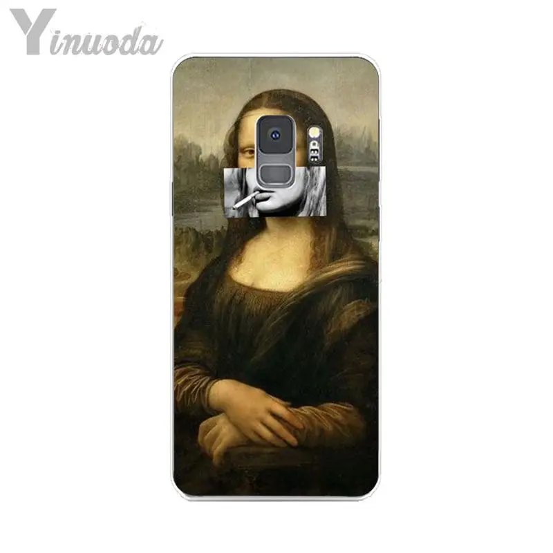 Yinuoda Ван Гог Мона Лиза Девушка жемчужные серьги Art Прозрачный чехол для телефона