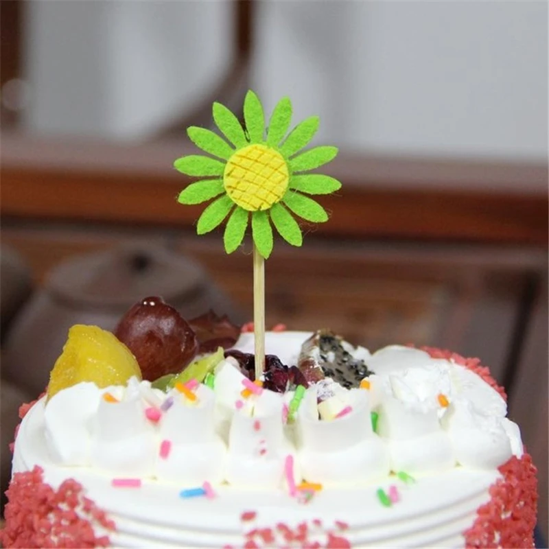 3 шт. подсолнухи для украшения торта|Товары тортов| |