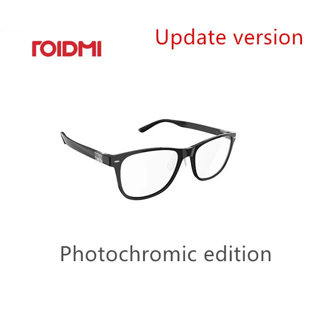 B1 Black Компьютерный очки Xiaomi ROIDMI B1 W1 с затемнением при солнечный лучи цвет меняющие анти синих ультрафиолетовых луч защита от излучения для мужчин и женщин ПОДАРОК цветные ножки фирменные - Цвет: B1 Black