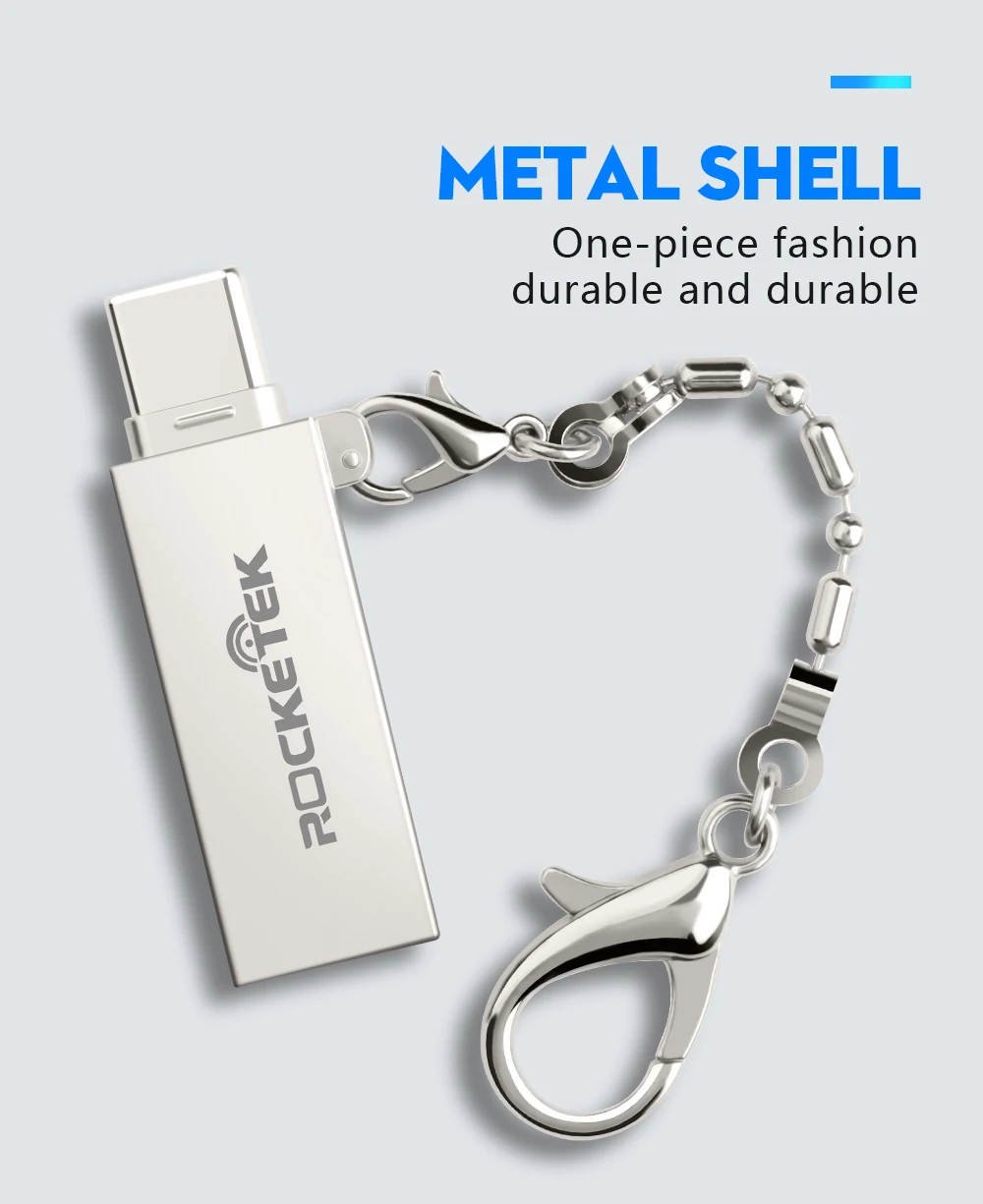 Rocketek type-c usb 2,0 otg телефон Тип c считыватель карт памяти Алюминиевый адаптер для micro SD/TF ПК компьютер ноутбук аксессуары