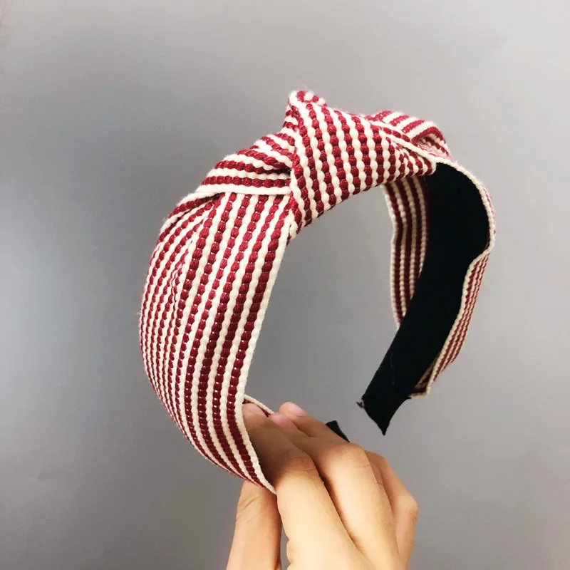 Vintage Striped Knotted Headband Knot Hairband Hair Accessories |