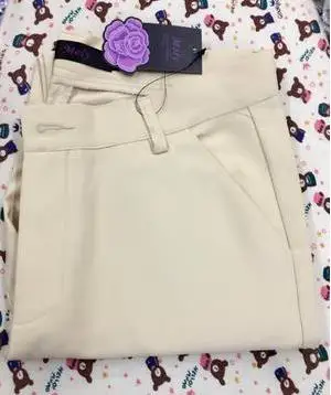 Light khaki Новинка года; женские повседневные офисные брюки-карандаш; милые узкие брюки 21 Цвета для девочек; модные яркие джинсы; брюки-карандаш - Цвет: Light khaki