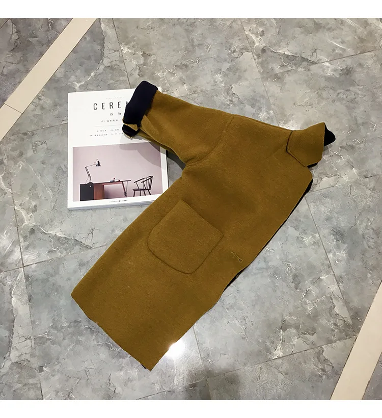 New Fashion Spring Autumn Girls Kids Wool Thin Jacket Coat Outer Clothing Comfortable Baby Clothes Dark Yellow Color | Детская одежда и