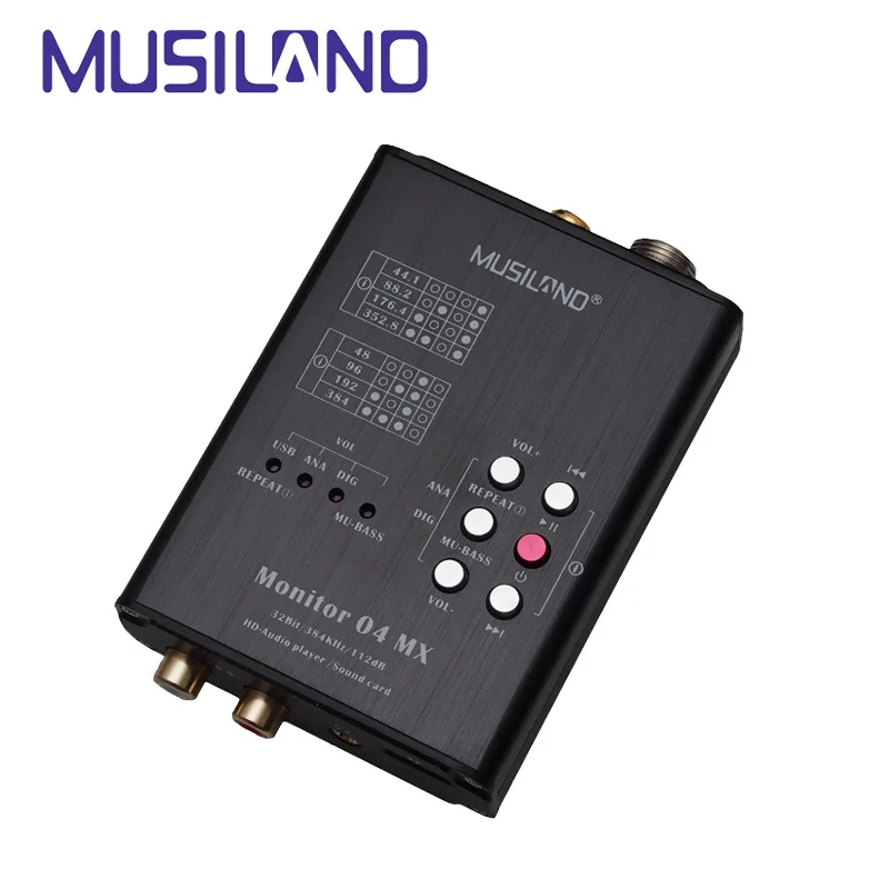 Оригинальный Musiland Мониторы 04 MX USB звуковая карта и HiFi аудио плеер 32 бит HD 2 в одном