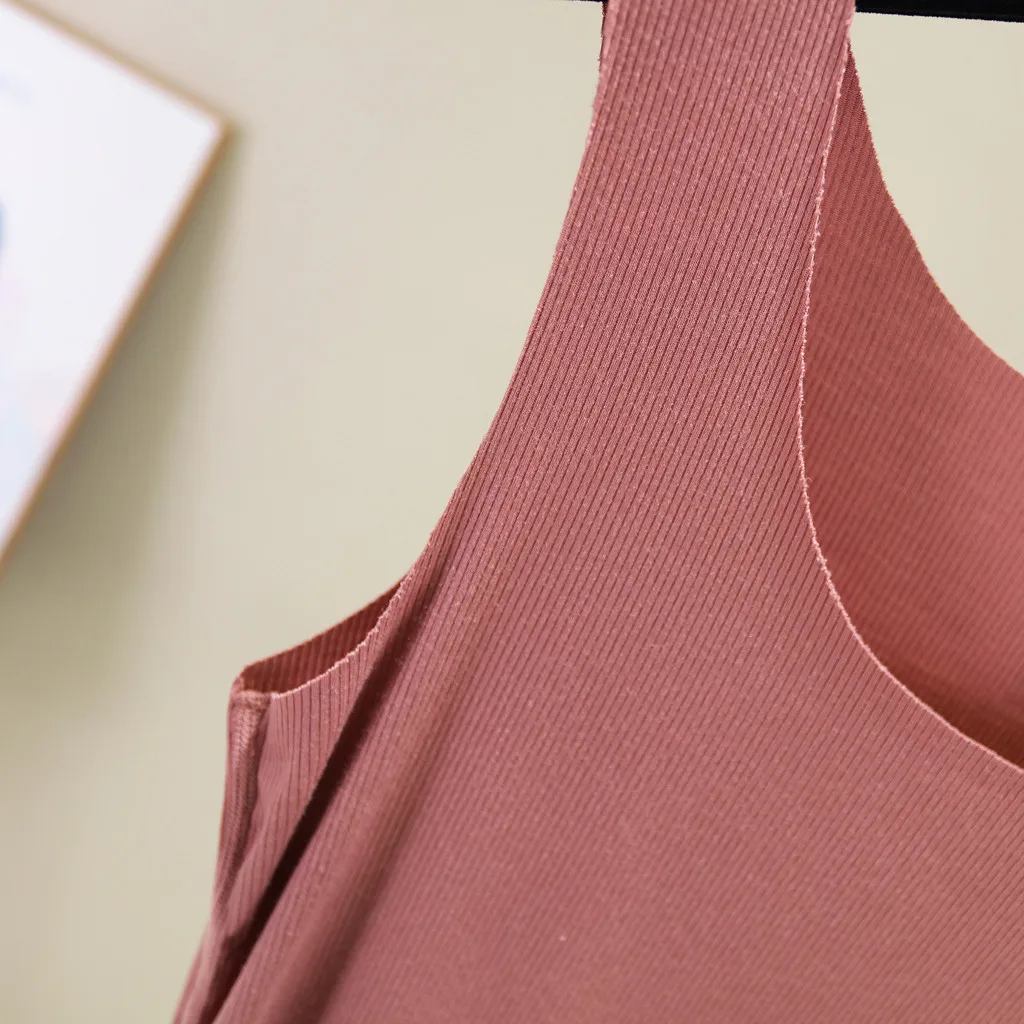 Женское платье без рукавов Повседневные однотонные узкие полосатые бесшовные