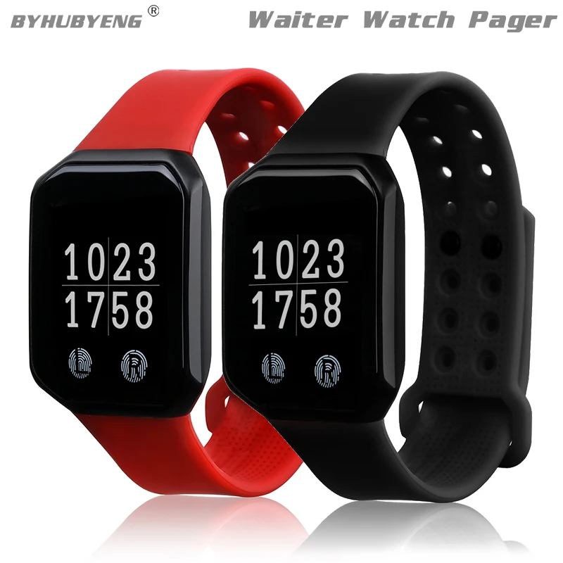 Cafe Pager System Wireless Call Charge Watch 10 Bell Cheap Easy Operate Receiver Wrist Restaurant Waiter Vibrator | Компьютеры и офис