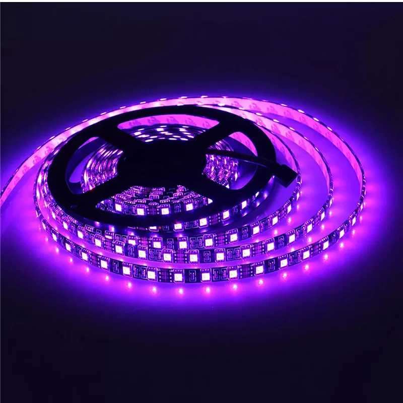 16.4ft 60leds/m черная печатная плата SMD 5050 Светодиодная лента водонепроницаемая
