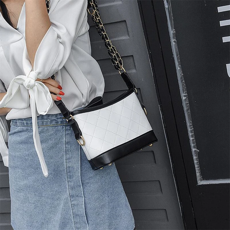 Женская клетчатая сумка через плечо с цепочкой|chain crossbody bag|women shoulder bagbrand bag |
