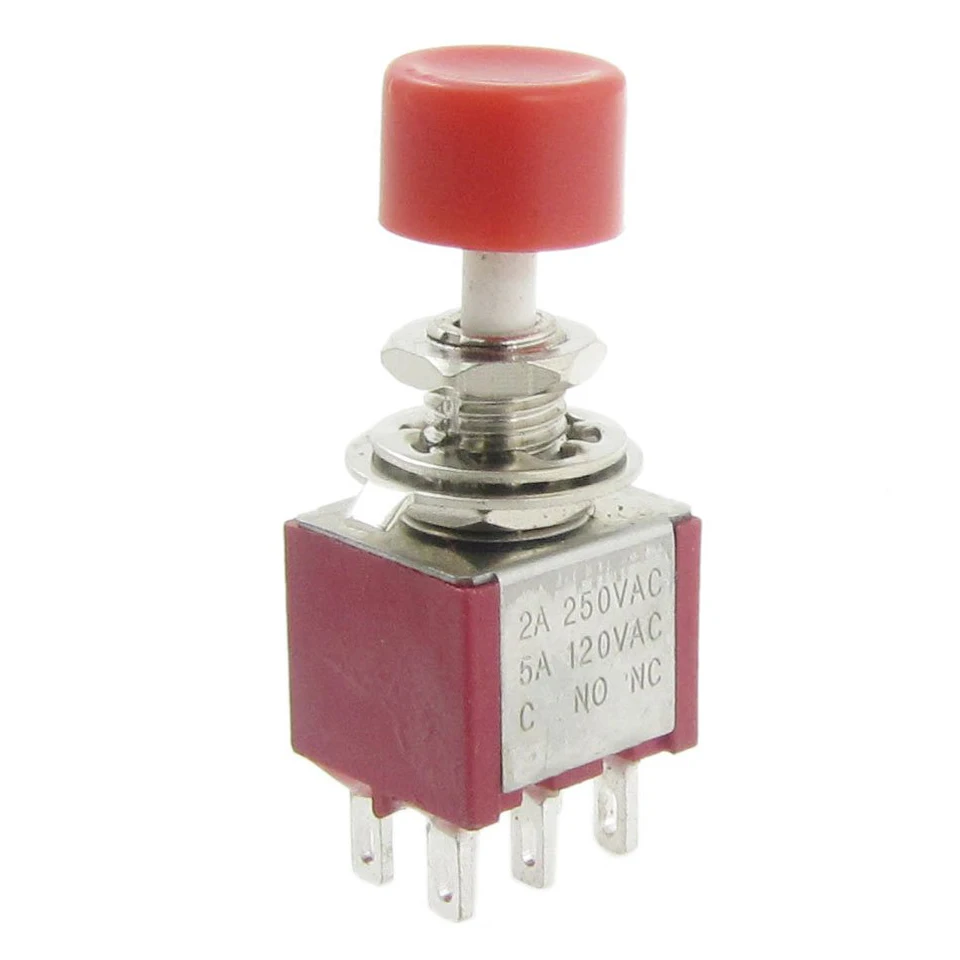 4 шт. AC 250V 2A 120V 5A DPDT 2NO 2NC Мгновенный кнопочный переключатель|Выключатели| |