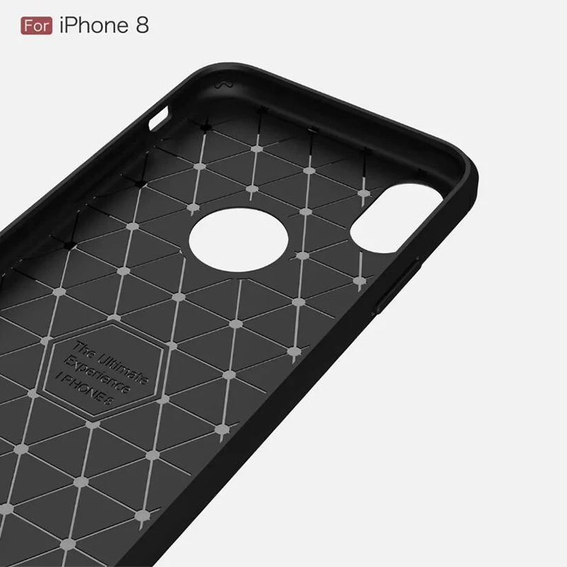 Инновация для iphone 8 чехол из углеродного волокна Текстура дизайн прочный ТПУ iphone8