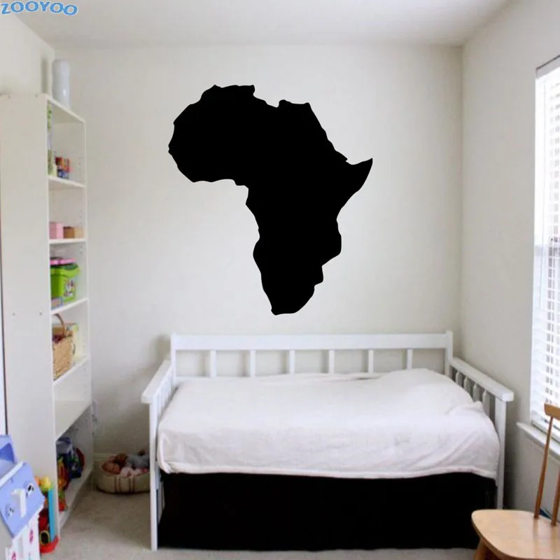 

ZOOYOO Map Of Africa Wall Stickers Classic Bedroom Wall Decals Map Silhouette Home Decor Removable Murals Living Room Decoration