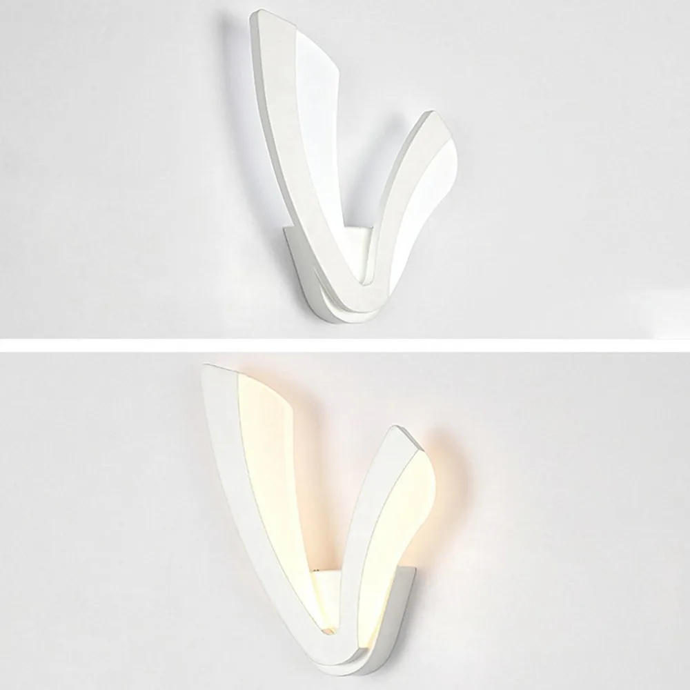 Простые Акриловые Настенные светильники в форме V светодиодные домашние