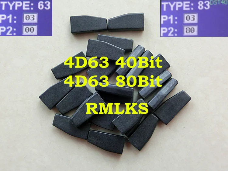 RMLKS 10 шт./лот 80Bit 4D63 ID83 0380 чип транспондера без рисунка подходит для Ford Mazda ключа
