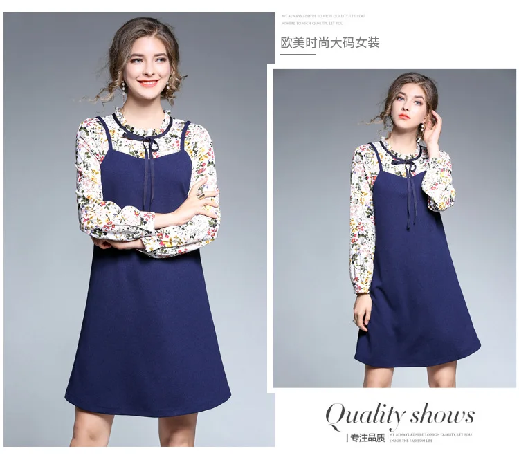 2017 осеннее женское платье из искусственного меха с цветочным принтом в стиле