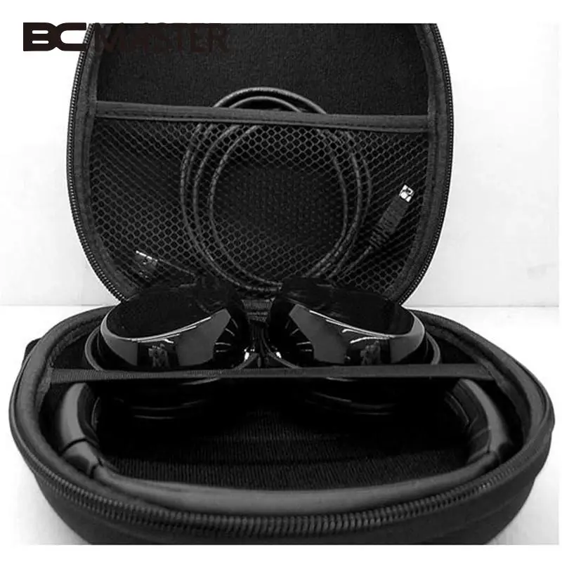 BCMaster большой размер EVA чехол для наушников на молнии жесткий сумка переноски