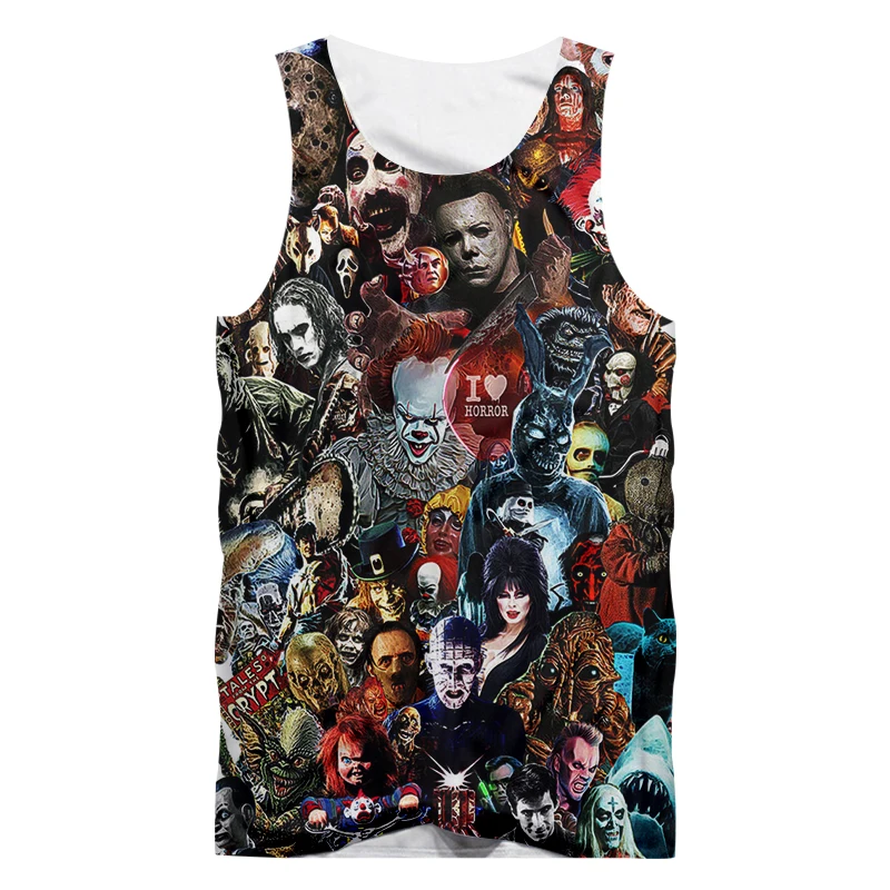 Мужская майка с объемным принтом UJWI объемная футболка большого размера черепа и