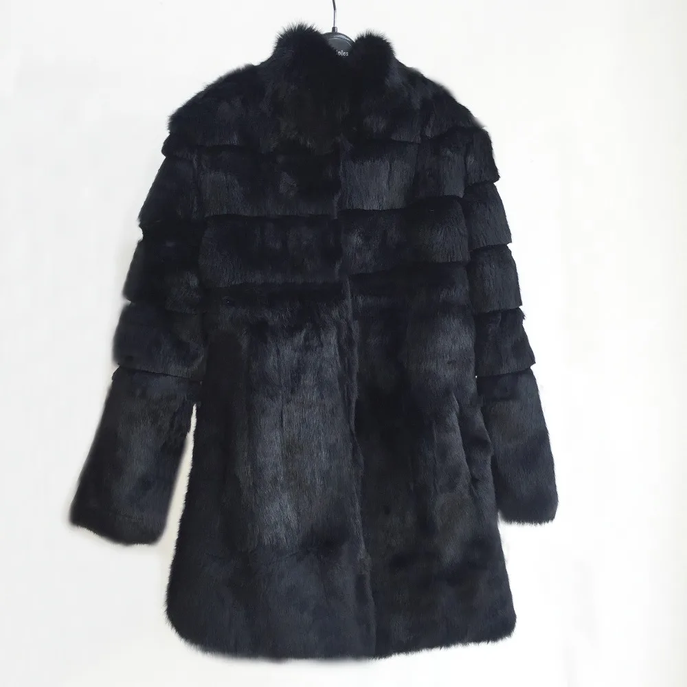 Новое поступление сезона Женская куртка из натурального кроличьего меха на