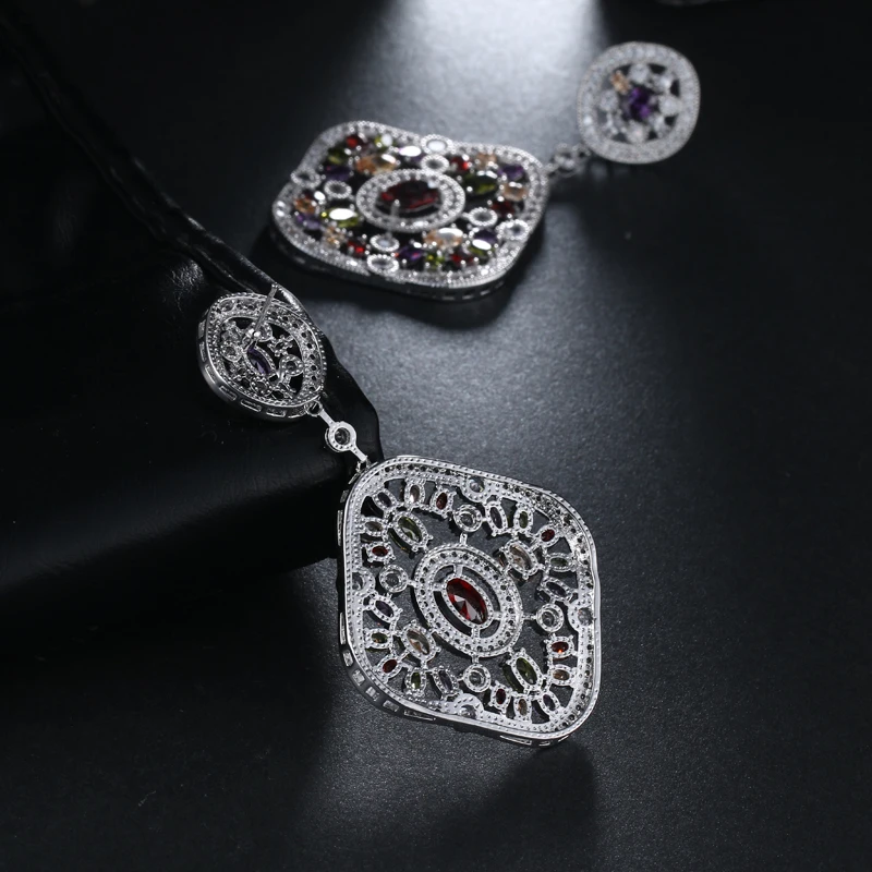 Женские серьги подвески с фианитом EMMAYA роскошные полностью Блестящий Кристалл