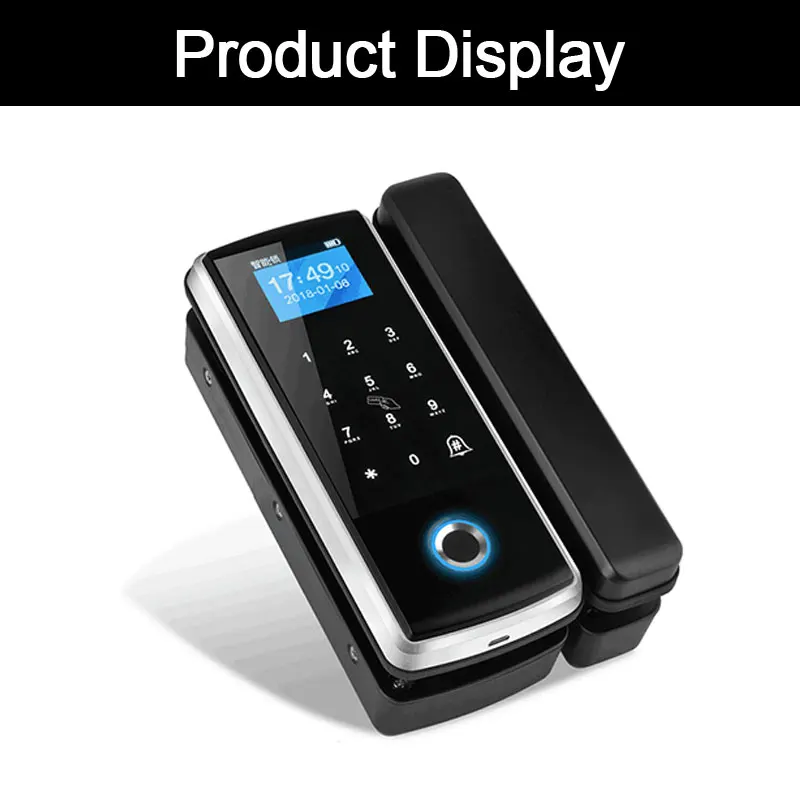 Стеклянный дверной замок электронный биометрический без ключа цифровой для