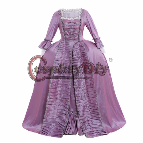 Dress only Cosplaydiy Marie Antoinette, бальное платье в стиле барокко, платье королевы 18 века, платье принцессы, колония, рококо, Белль, фиолетовое, на заказ - Цвет: Dress only