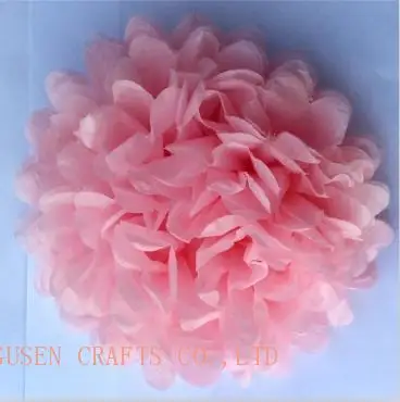 1 light pink Диаметр 20 см, 5 шт./лот, бумажный искусственный помпон из бумажной салфетки, шары, цветы для дома, свадьбы, вечеринки, украшение автомобиля, помпон, товары для рукоделия - Цвет: 1 light pink