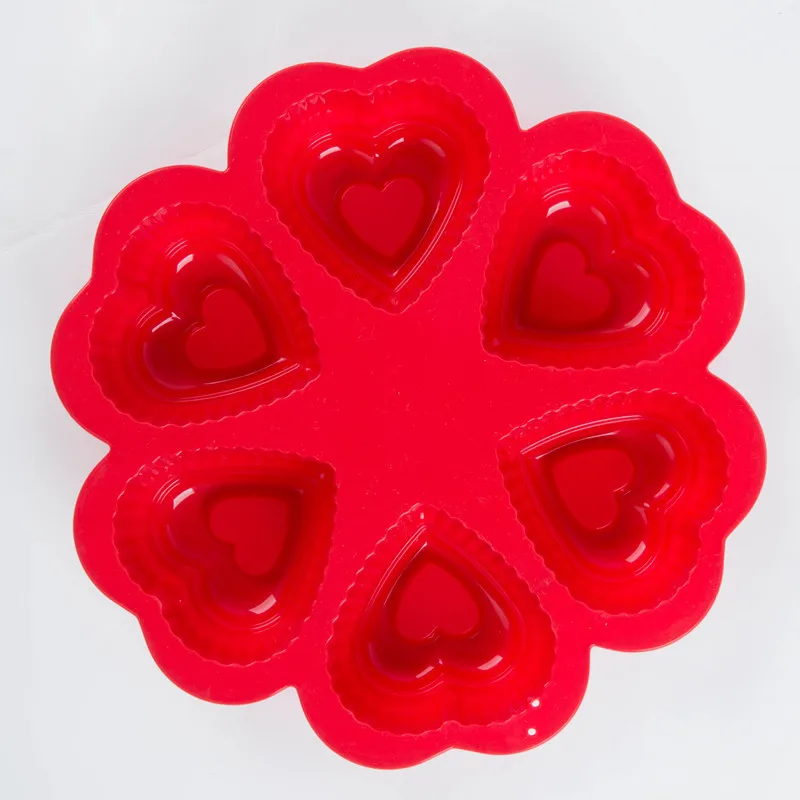 100% Пищевая силиконовая антипригарная форма для торта в форме сердца и еды дней