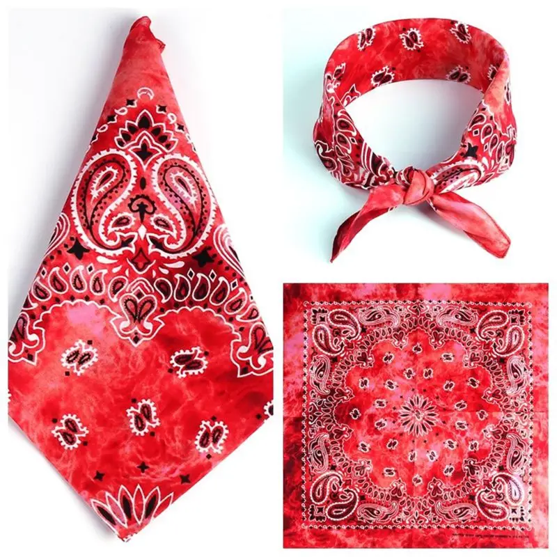 Квадратные банданы унисекс для велоспорта цветные с градиентом и цветочным