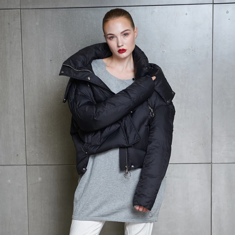 Брендовая зимняя куртка 2020 Женская Повседневная теплая на утином пуху с