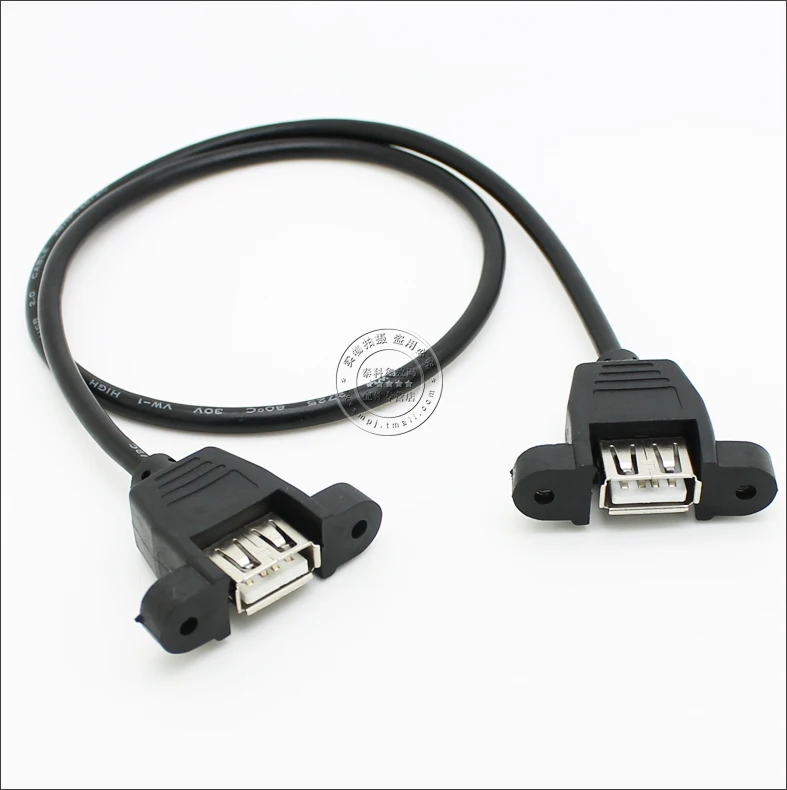 USB2.0 A гнездовой соединитель к женскому удлинительному кабелю с панельными