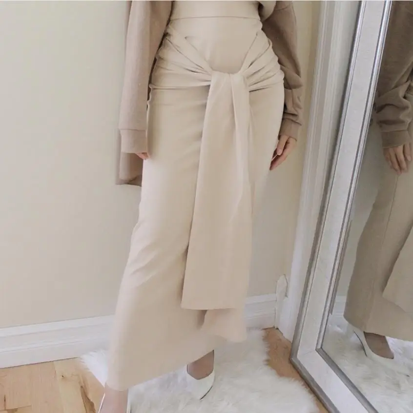 4 вида цветов женская элегантная скромная мусульманская юбка с поясом новая