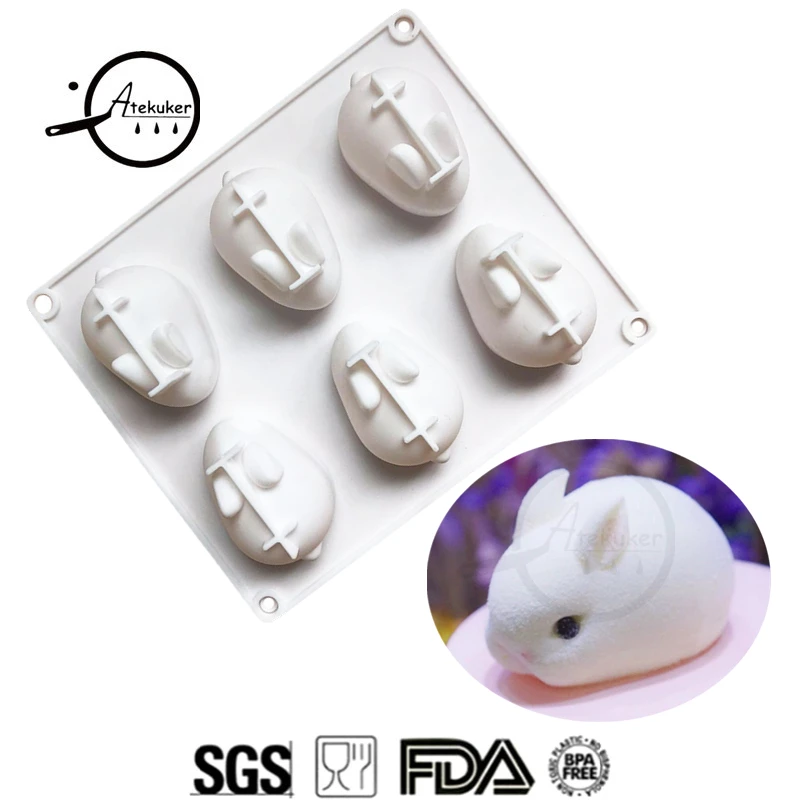 1 шт. маленькая силиконовая форма в виде кролика мусс для торта инструменты