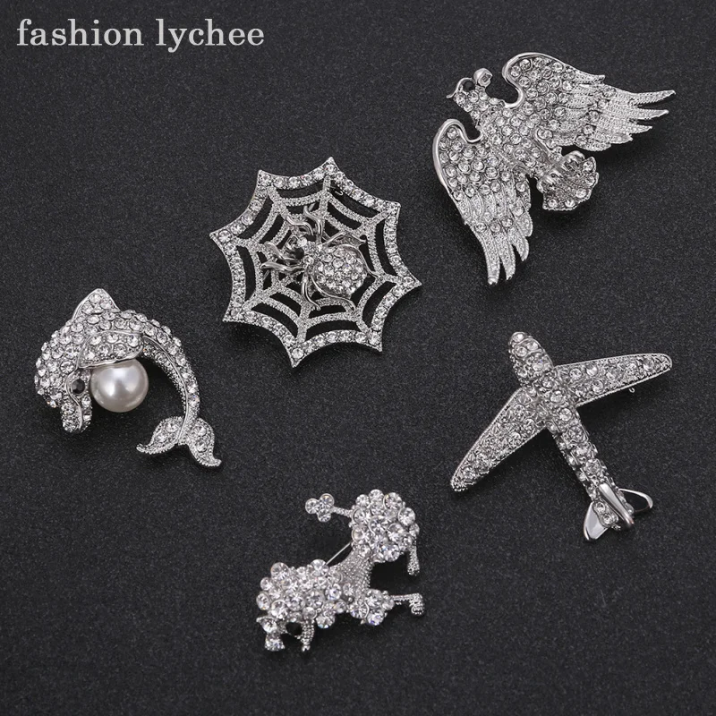 Мода Личи креативный самолет милые животные Дельфин Лев шарф платье булавка