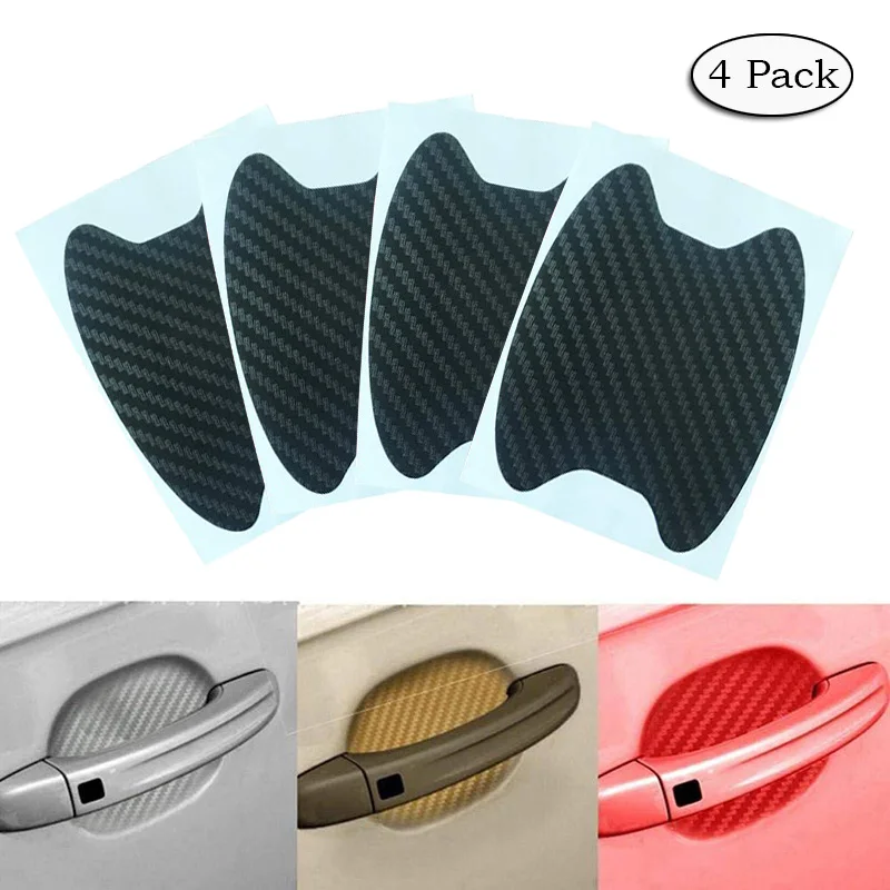 4 шт. в упаковке автомобильная ручка из углеродного волокна защита от царапин