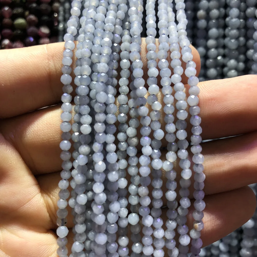 Круглые граненые маленькие шарики 5 нитей в партии Граненые 2 мм 3 15 &quot/str|Бусины| |