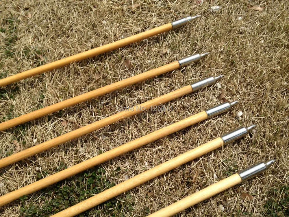 6 шт. красный и черный перо деревянные стрелы ручной работы Турция длинный лук