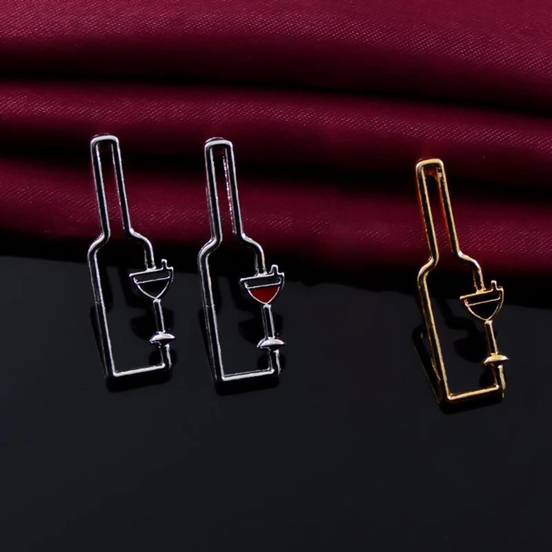 Женские длинные серьги подвески с винными бутылками простые и милые