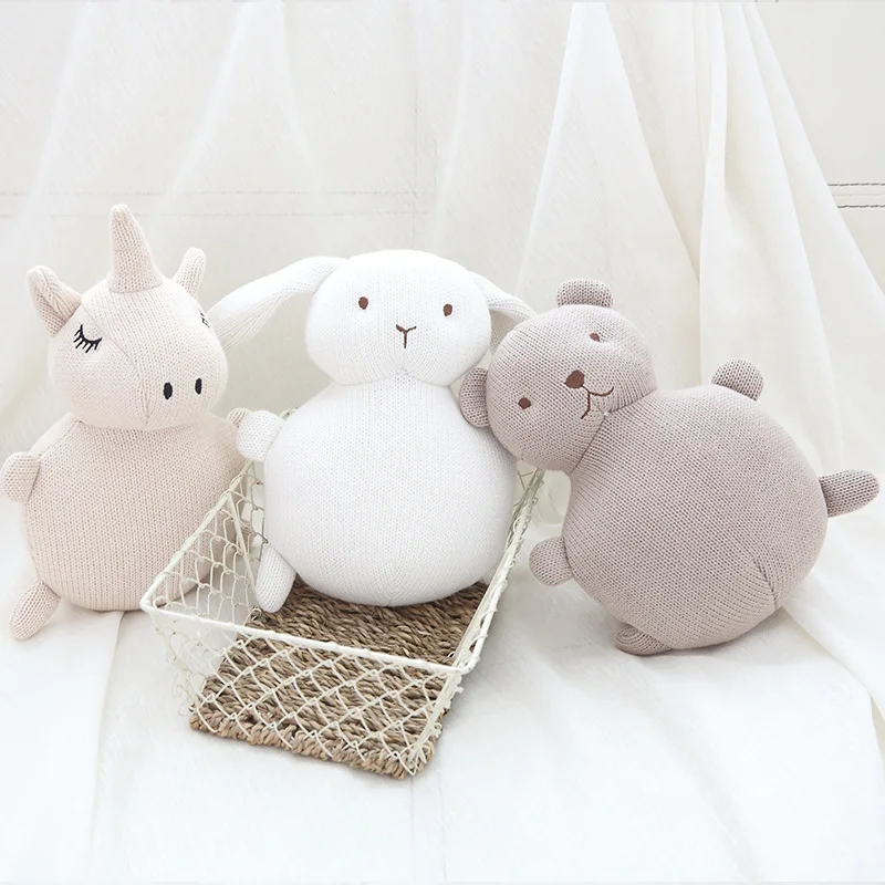 Новые креативные детские игрушки для сна Kawaii мягкие хлопчатобумажные вязаные