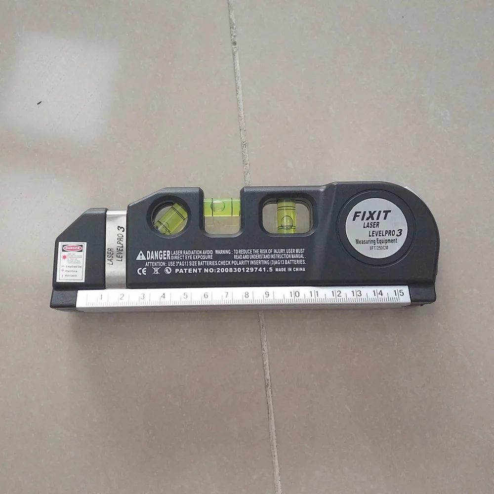 Accurate Multipurpose Laser Level Lever Cross Projects Horizontal Vertical Laser Light Beam Measure Tape